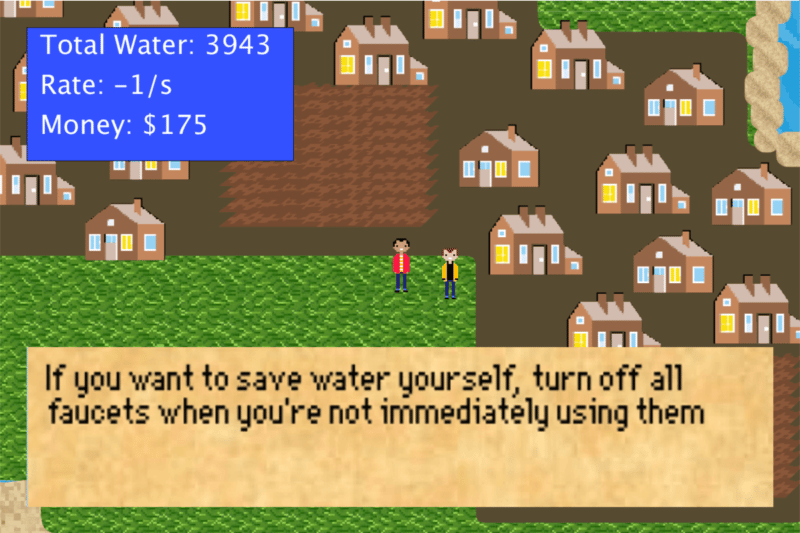 Preventing Day Zero by Alvin Lu, a video game designed to teach people to conserve water
